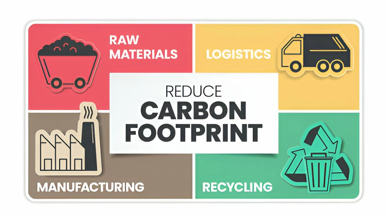 Illustratate explain to reduct Carbon Footprint