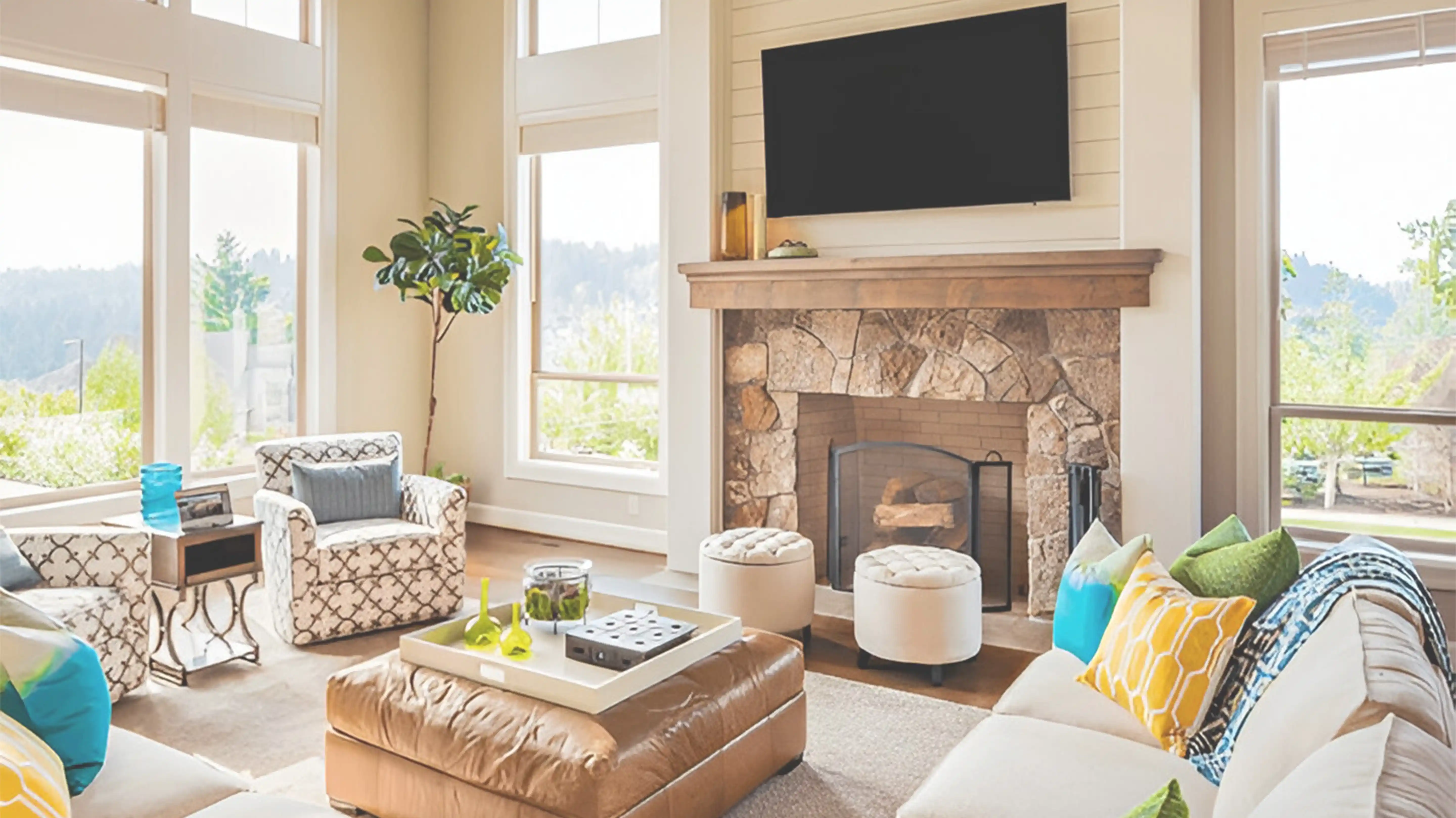 Furniture and Home Appliances Rental Furnished co-living interior in Urban Area