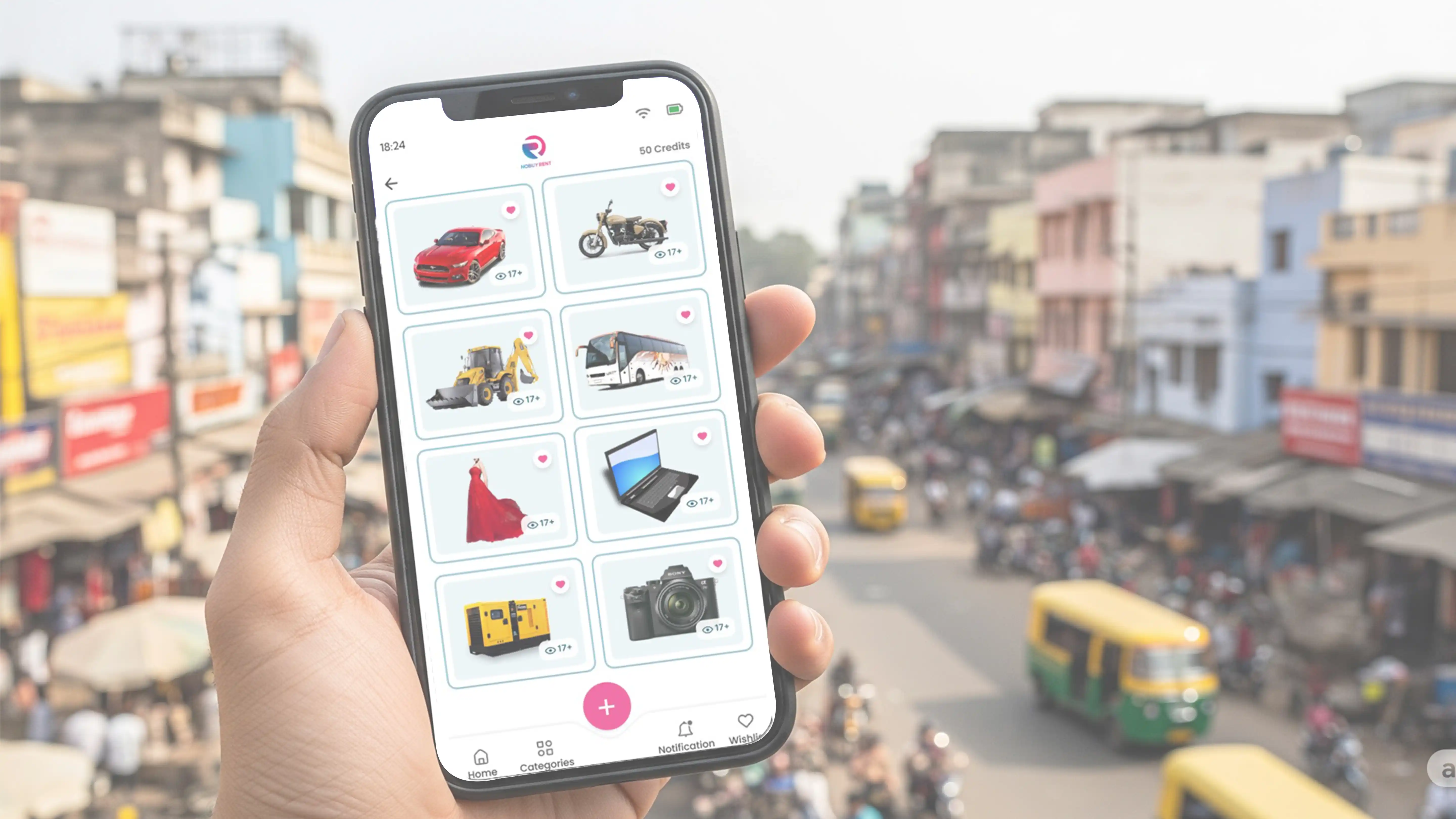 NobuyRent simplifies the Rental Process P2P rental app on smartphone in hand