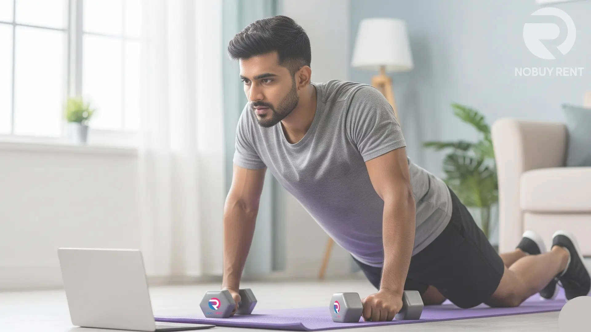Benefit by Renting fitness Equipment Rented dumbbells for at-home workouts